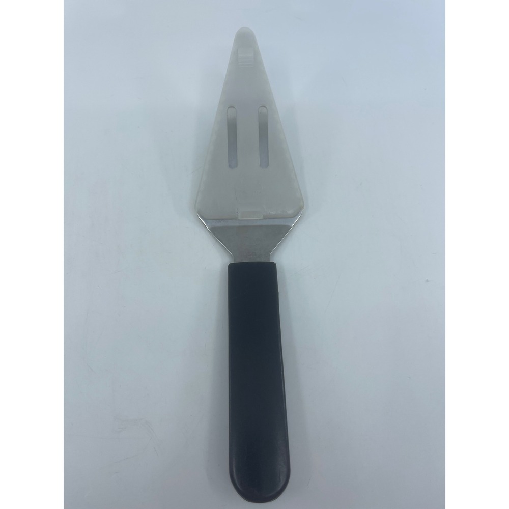 Pampered Chef Stainless Steel Serrated Pie Cake Server with Cover Black Handle